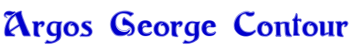Argos George Contour шрифт
